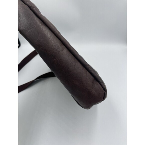 Jack Georges LEATHER BACKPACK "Voyager" DISTRESSED BROWN Unisex CONVERTIBLE BAG - Picture 5 of 16